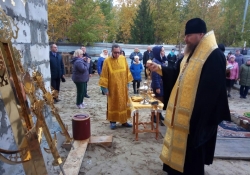 Освящение куполов и крестов для храма в пгт. Уренгой
