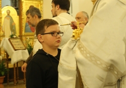 Вечернее богослужение в Богоявлениском храме в день престольного праздника. Награждение