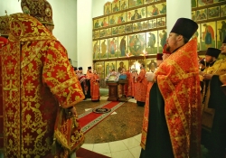 10-летие Салехардской епархии, Всенощное бдение в храме Архистратига Михаила, г. Ноябрьск