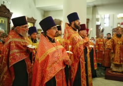 10-летие Салехардской епархии, Всенощное бдение в храме Архистратига Михаила, г. Ноябрьск