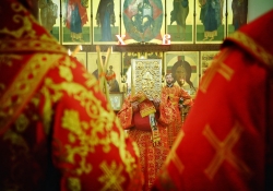 10-летие Салехардской епархии, Божественная литургия в храме Архистратига Михаила, г. Ноябрьск