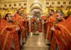 Божественная литургия в Преображенском соборе в Сургуте