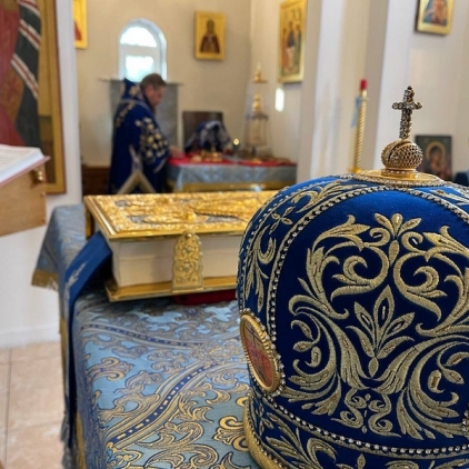 Архиерейское служение в праздник Успения. Литургия на Серафимовском подворье