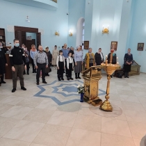 Богослужение в селе Аксарка