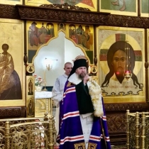 Всенощное бдение на престольный праздник в Ноябрьске.