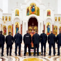 Молебен для сотрудников СОБРа в Преображенском соборе