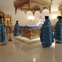 Престольный праздник в нижнем храме Преображенского кафедрального собора