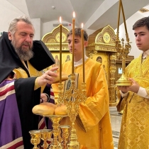 Архиерейское всенощное бдение в нижнем храме Преображенского собора