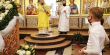 Вечернее богослужение в Богоявленском храме