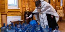 Великое освящение воды в поселке Новозаполярный