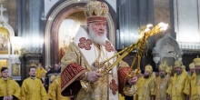 Архиепископ Николай на Патриаршем богослужении в Москве