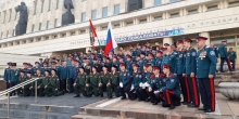 Руководитель казачьего отдела иерей Андрей Кряклин на отчётном круге СВКО