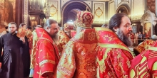 Управляющий епархией на Патриаршем богослужении