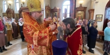 Архиерейское служение на Серафимовском подворье г. Новый Уренгой в неделю о слепом