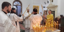 Архиерейское богослужение в Петропавловском храме в Родительскую субботу