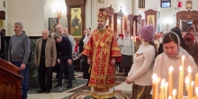 Божественная литургия в день святых жен-мироносиц в Архангельском храме г. Ноябрьск