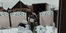Полтонны гуманитарной помощи доставлено волонтёру Татьяне Обрижану в Белгород 