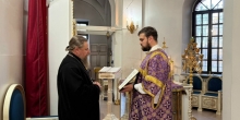 Архиепископ Николай возглавил всенощное бдение в Петропавловском храме